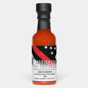 Firefighter Red Flag Employee Recognition Party Hot Sauces