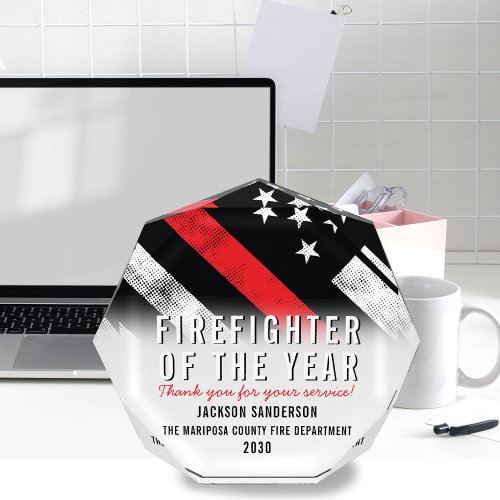 Firefighter Red Line Flag Employee Recognition