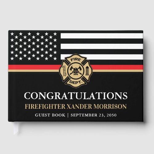 Firefighter Red Line Flag Fire Academy Graduation