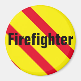 Firefighter Red/Yellow/Black Magnet