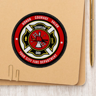 Firefighter Rescue ADD NAME Fire Department Badge