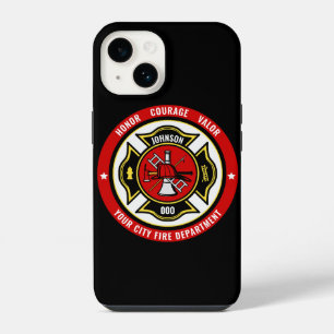 Firefighter Rescue ADD NAME Fire Department Badge iPhone 14 Case