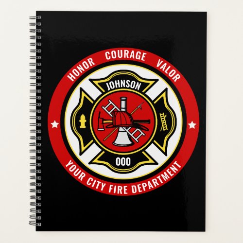 Firefighter Rescue ADD NAME Fire Department Badge Planner