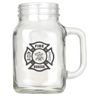 Firefighting Mason Jars Personalized