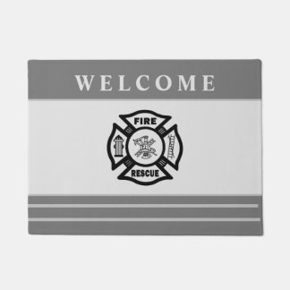 Firefighter Rescue Welcome Doormat