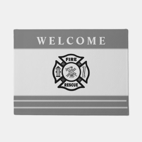 Firefighter Rescue  Welcome  Doormat