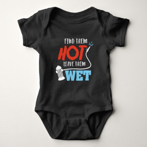 Firefighter Rescuer Human Rescuer Flames Fire Baby Bodysuit