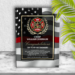 Firefighter Retirement  Acrylic Award<br><div class="desc">Classic Maltese cross and thin red line waving firefighter flag design for this firefighter retirement award keepsake.</div>