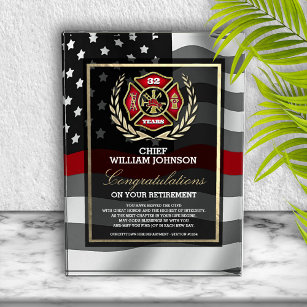Firefighter Retirement  Acrylic Award