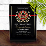 Firefighter Retirement  Acrylic Award<br><div class="desc">Classic Maltese cross and thin red line design for this firefighter retirement award keepsake.</div>