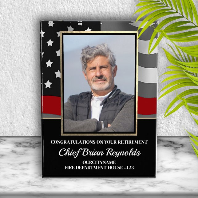 Firefighter Retirement  Acrylic Award (Creator Uploaded)