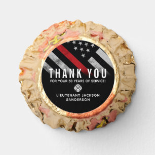 Firefighter Retirement Anniversary Red Line Flag Reese's Peanut Butter Cups