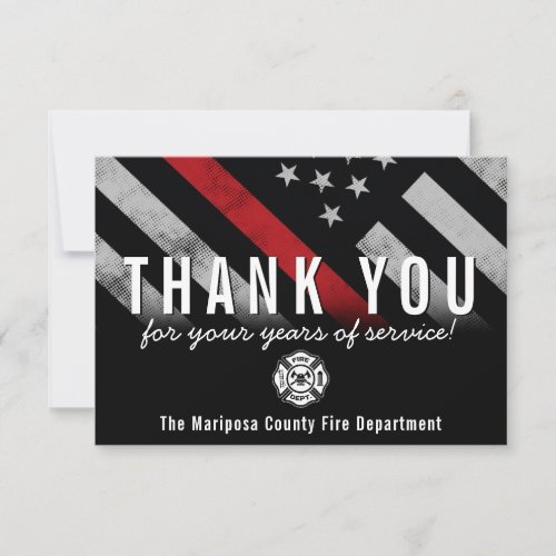 Firefighter Retirement Anniversary Red Line Flag