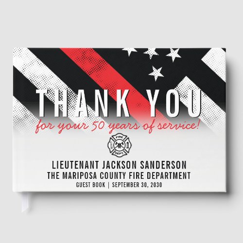 Firefighter Retirement Anniversary Thin Red Line