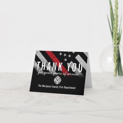 Firefighter Retirement Anniversary Thin Red Line