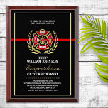 Firefighter Retirement  Award Plaque<br><div class="desc">Classic Maltese cross and thin red line design for this firefighter retirement award keepsake.</div>