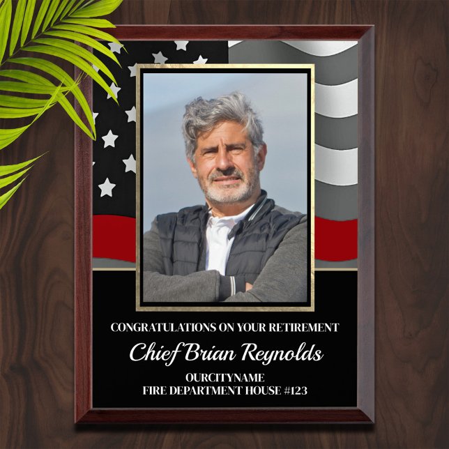 Firefighter Retirement  Award Plaque (Creator Uploaded)