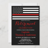 Firefighter Retirement Celebration Fireman  Invitation (Front)