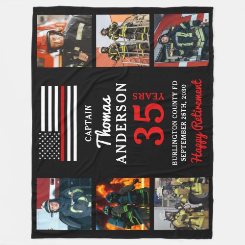 Firefighter Retirement Custom 6 Photo Fire Service