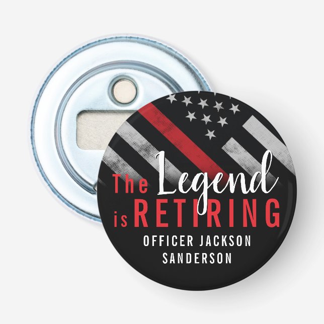 Firefighter Retirement Fire Department Fireman Bottle Opener (Front)