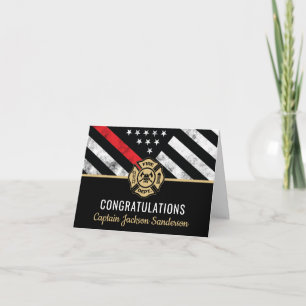 Firefighter Retirement Fire Department Fireman Card