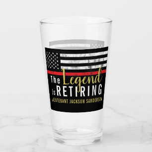 Firefighter Retirement Fire Department Fireman Glass