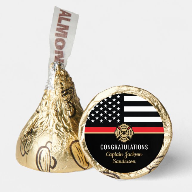 Firefighter Retirement Fire Department Flag Hershey®'s Kisses® (Front)