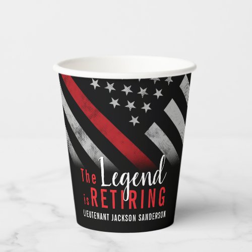 Firefighter Retirement Fire Department Party Paper Cups