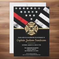 Firefighter Retirement Fire Department Red Flag