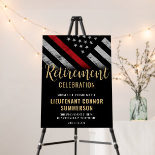 Firefighter Retirement  Fireman Fire Department Foam Board