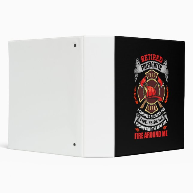 Firefighter Retirement Gifts For Men 2021 Quotes 3 Ring Binder (Background)