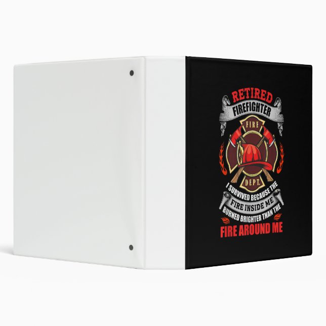 Firefighter Retirement Gifts For Men 2021 Quotes 3 Ring Binder (Background)
