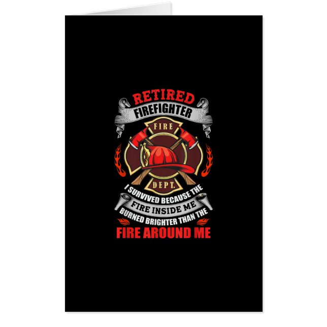 Firefighter Retirement Gifts For Men 2021 Quotes Card (Front)