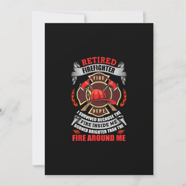 Firefighter Retirement Gifts For Men 2021 Quotes Holiday Card (Front)