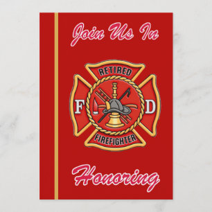 Firefighter Retirement Invitation