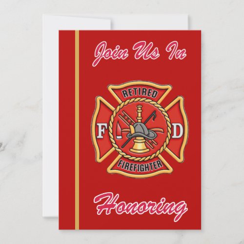Firefighter Retirement Invitation
