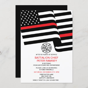 Firefighter Retirement Invitation