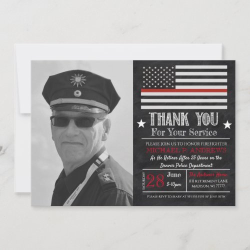 Firefighter Retirement Invitation