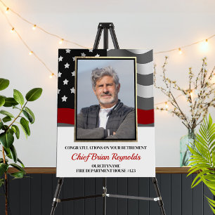 Firefighter Retirement Party Foam Board