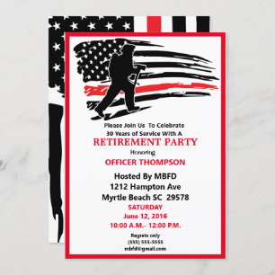 Firefighter Retirement Party Invitation
