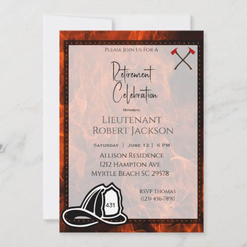 Firefighter Retirement Party Invitation