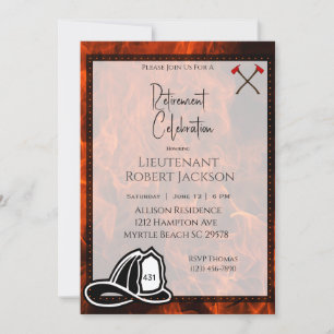 Firefighter Retirement Party Invitation