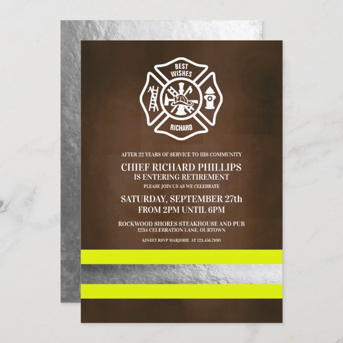 Firefighter Retirement Party Invitation | Zazzle.com