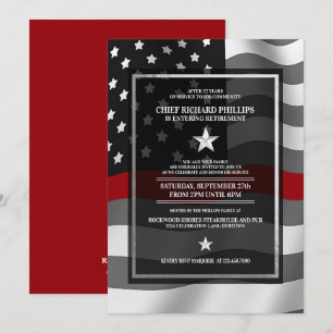 Firefighter Retirement Party Invitation