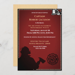 Firefighter Retirement Party Invitation