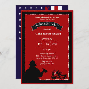 Firefighter Retirement Party Invitation