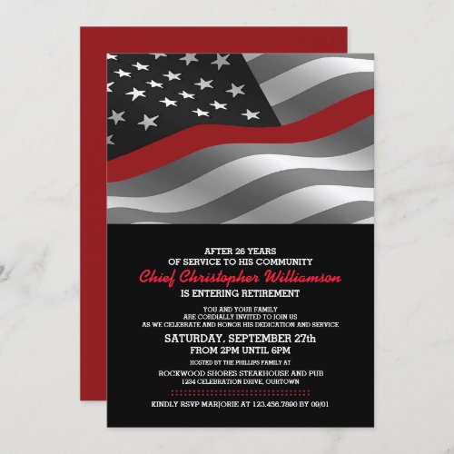 Firefighter Retirement Party Invitation