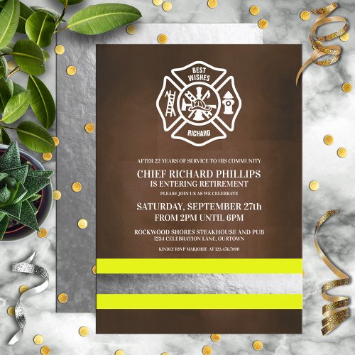 Firefighter Retirement Party Invitation
