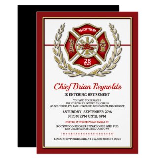 Firefighter Retirement Party Invitation