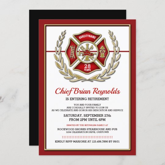 Firefighter Retirement Party Invitation | Zazzle.com